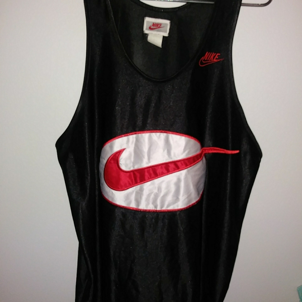 Vintage Nike Swoosh Tank Top. Mens L & Color Black